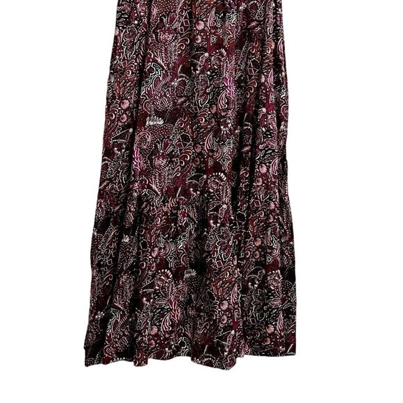 Anthropologie Lisabetta Maxi Printed‎ Dress Size M, paisely print, Wine, NWT - Picture 11 of 12